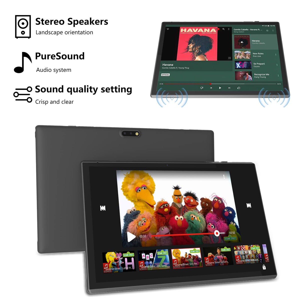 Android Tablet 10 Inch Tablet With Case Stylus Android 15 Tablets 8GB RAM 32GB ROM Support 1TB Expansion 6000mah Battery 10.1" IPS HD Touchscreen 2MP+8MP Dual Camera WIFI-6 Bluetooth5.0 Tablets