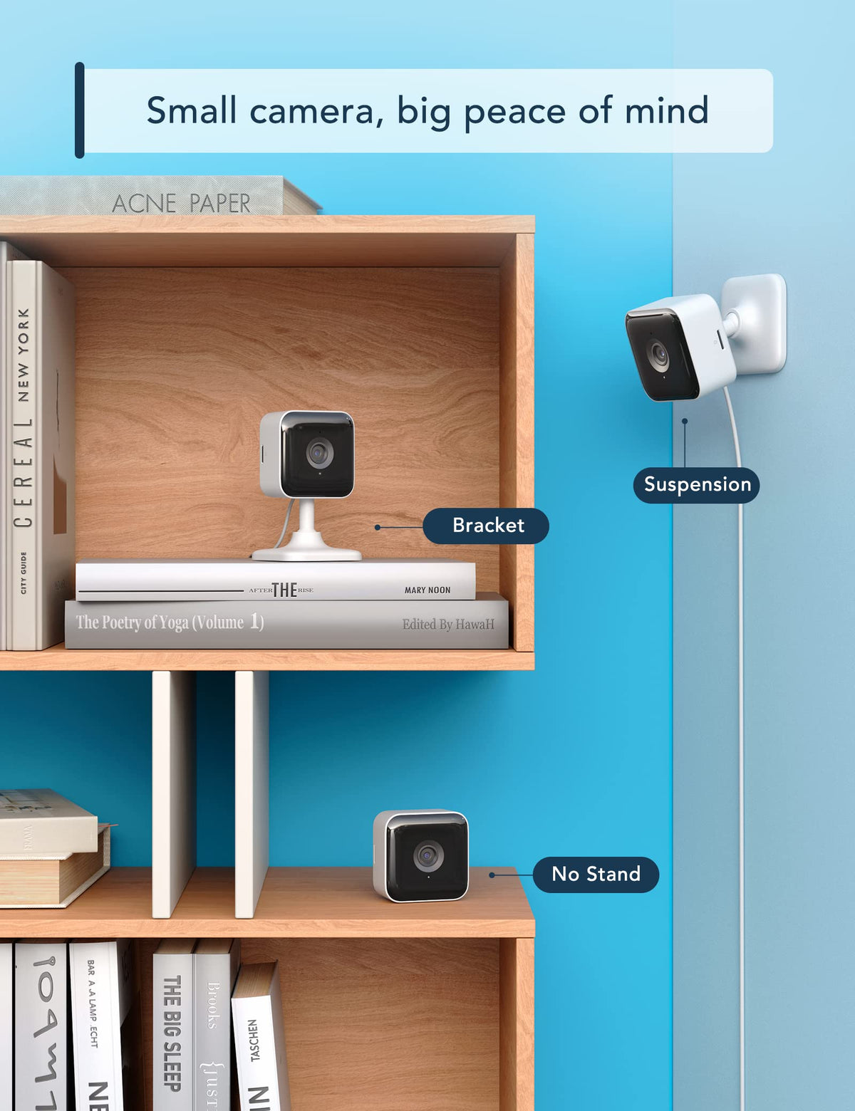 GNCC 2K Indoor Security Camera, Baby Monitor, Dog Camera, Wired, 4 Packs