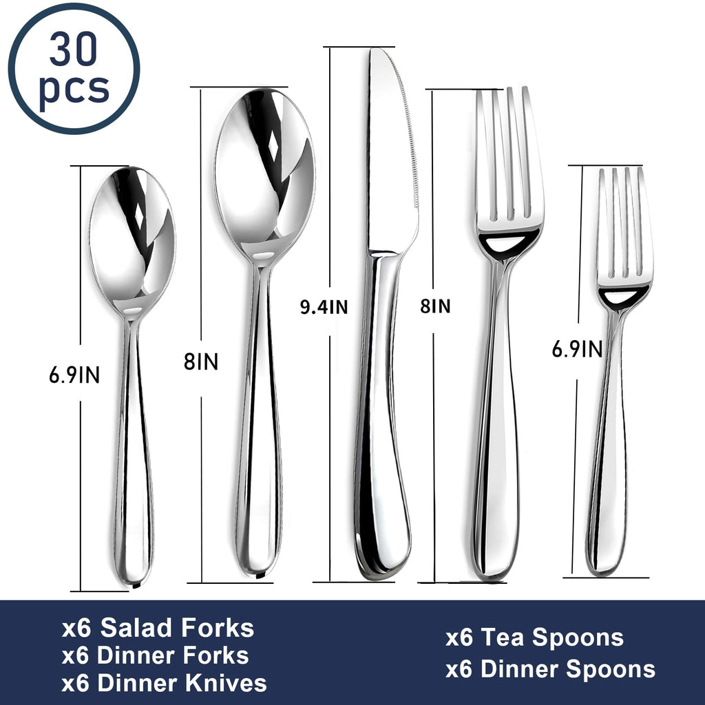 Silverware Set for 8, 40 Piece Stainless Steel Flatware Utensil Cutlery Set