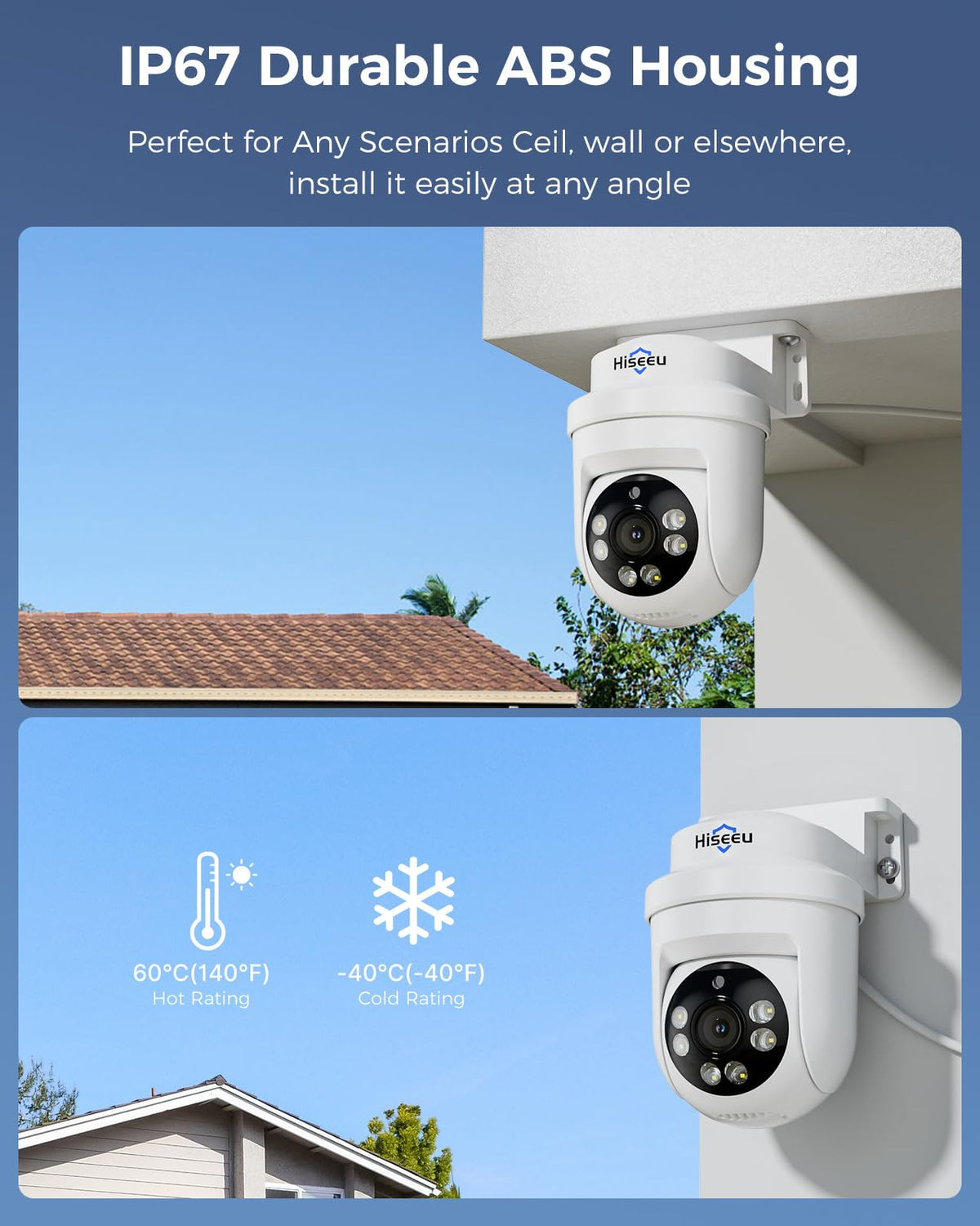 Hiseeu 3K PTZ Wired Security Camera System Outdoor,8PCS 5MP Cameras,1TB HDD