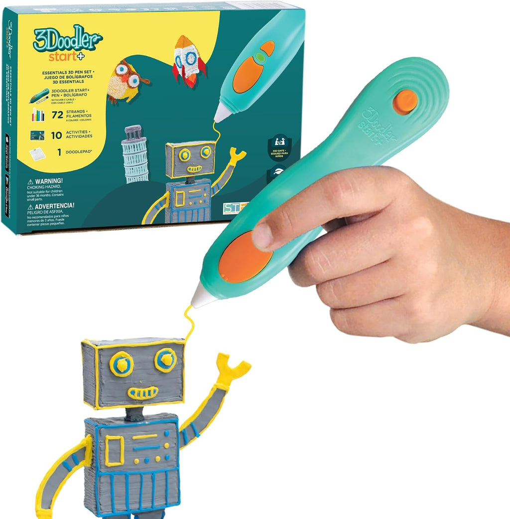 3Doodler Start+ Essentials 3D Pen Set for Kids, Easy to Use, Learn from Home Art, Educational STEM Toy for Boys & Girls Ages 6+