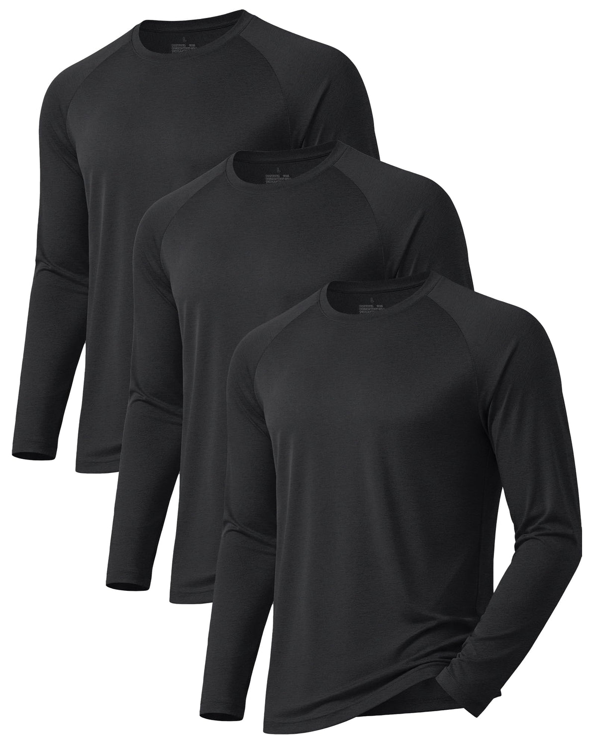 3 Pack Long Sleeve Shirts for Men Sun Protection Quick Dry Workout T Shirts