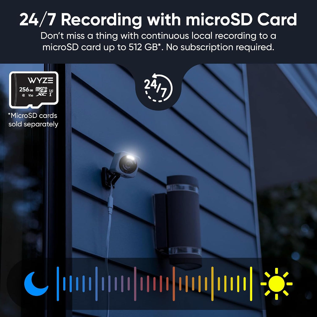 WYZE Cam v4, 2.5K Indoor/Outdoor Security Camera, Color Night Vision, White
