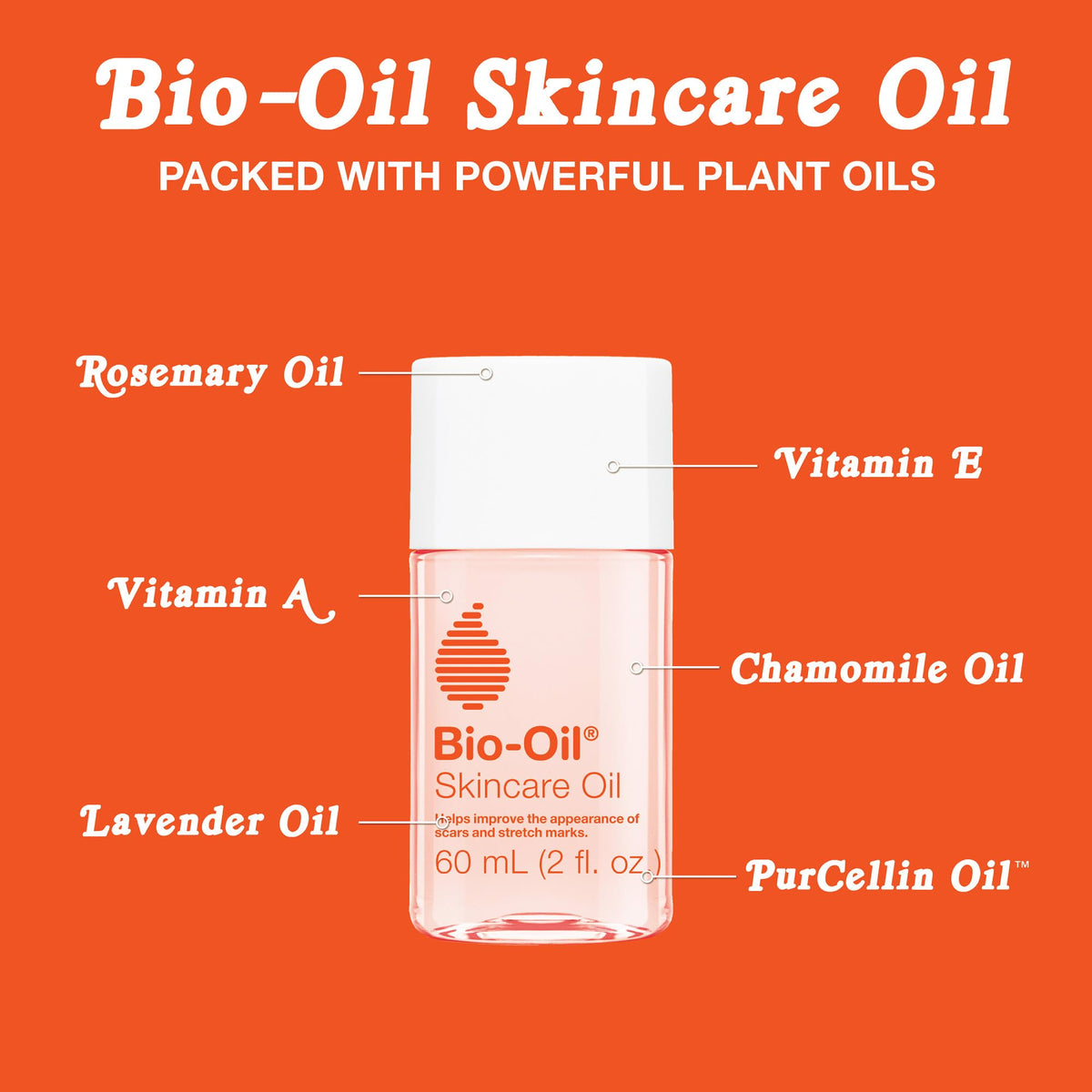 Bio-Oil Skincare Body Oil Serum, Face and Body Moisturizer with Vitamin E & A, for Scars, Stretch Marks, Sensitive Skin, All Skin Types, Dermatologist Recommended, Non-Comedogenic, 6.7 Oz