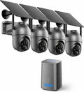 SEHMUA Security Cameras Wireless Outdoor Kit, No Monthly Fee, Local Storage