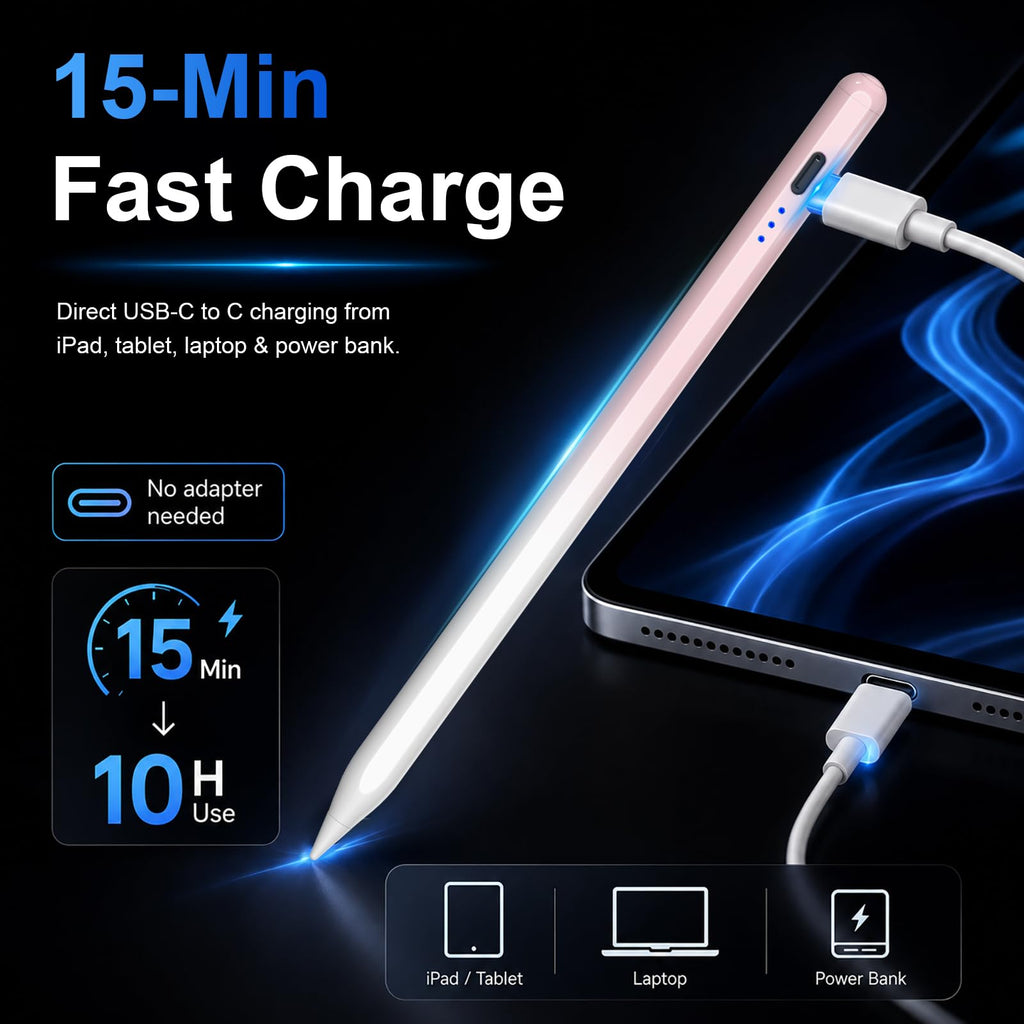 HATOKU Stylus Pen for Apple iPad 2018-2026 Magnetic for Note-Taking Drawing