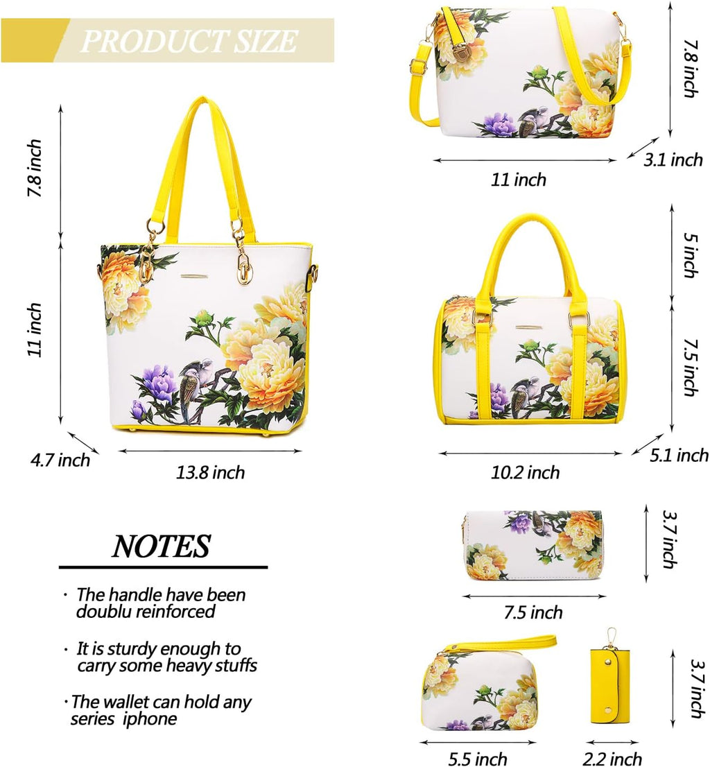 2E-youth Damen Geldbrsen und Handtaschen Set Tragetasche, Umhngetasche