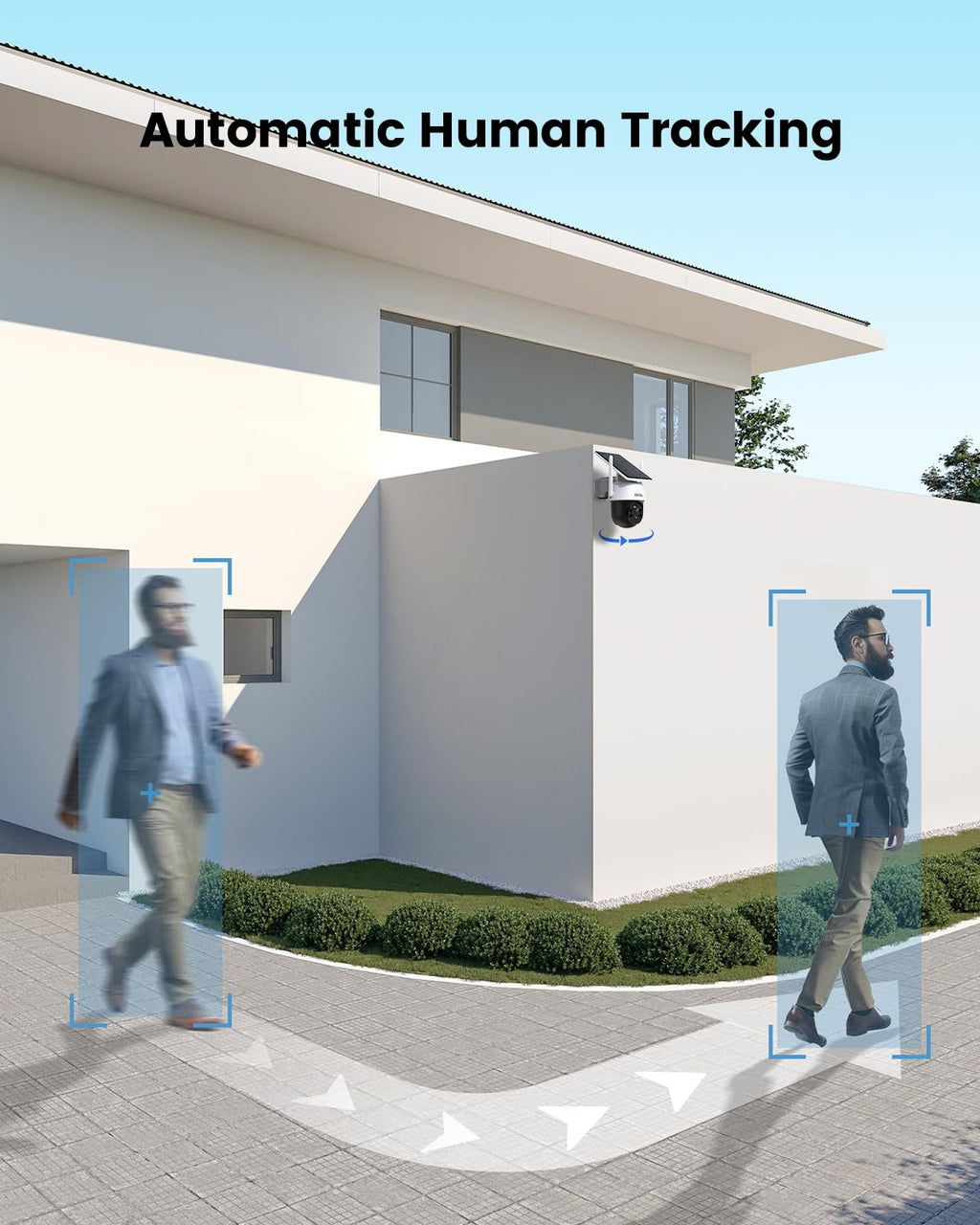 aosu Solar Camera Outdoor Wireless for Home Surveillance,Fixed Solar Panel