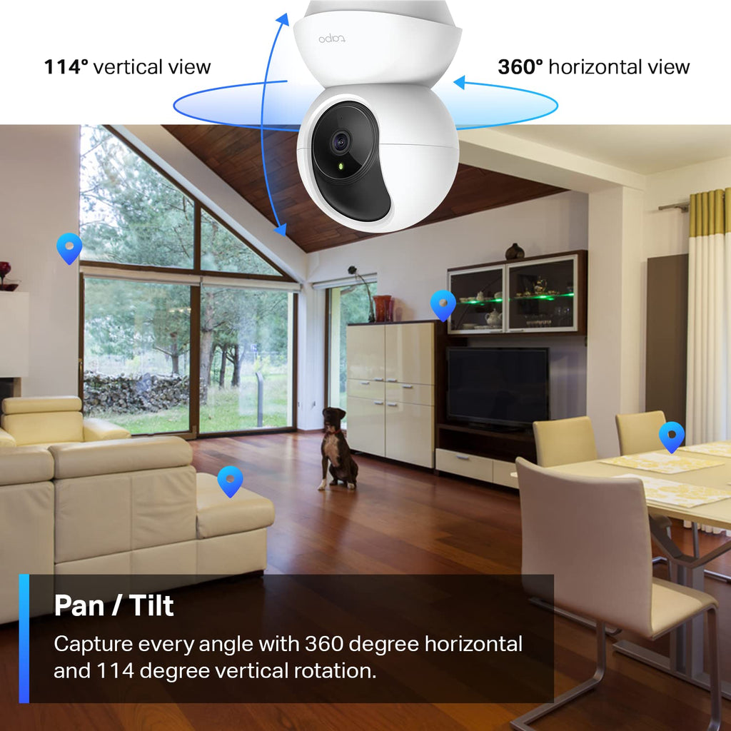 Tapo 2K Pan Tilt Security Camera for Baby Monitor, Dog Camera,C211(2-Pack)