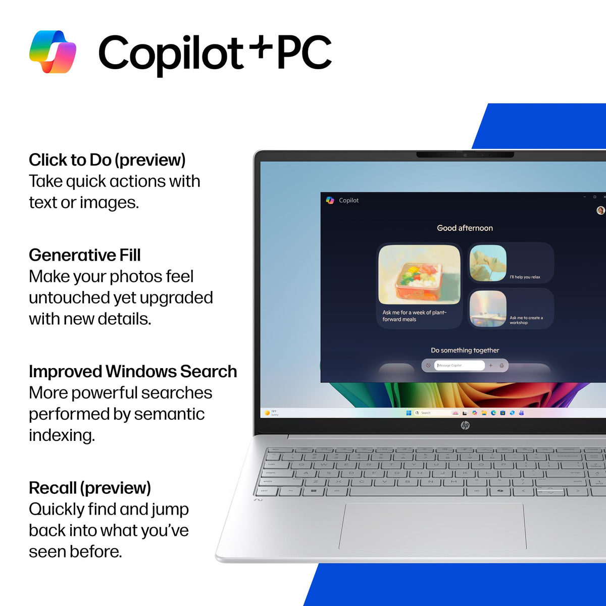 HP OmniBook 3 16 inch Laptop PC, 2K Touchscreen, AMD Ryzen 5 40, 8 GB RAM, 512 GB SSD, AMD Radeon 610M GPU, Windows 11 Home, Glacier Silver, 16-by0499nr