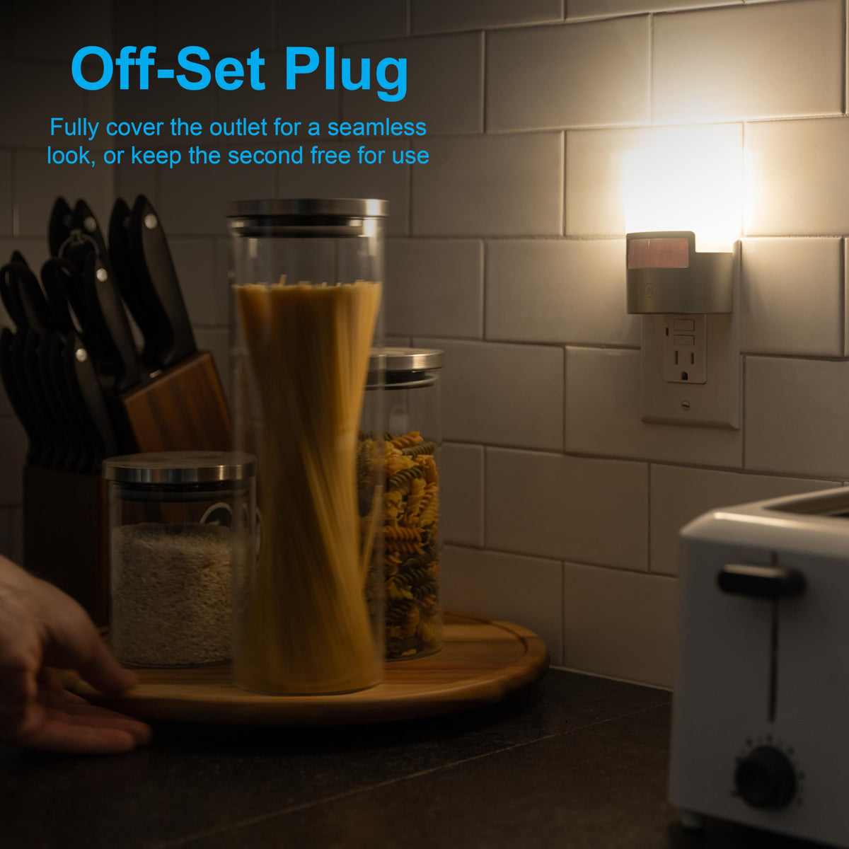 GE Plug in Night Light with Motion Sensor, 40 Lumens, 2 Pack