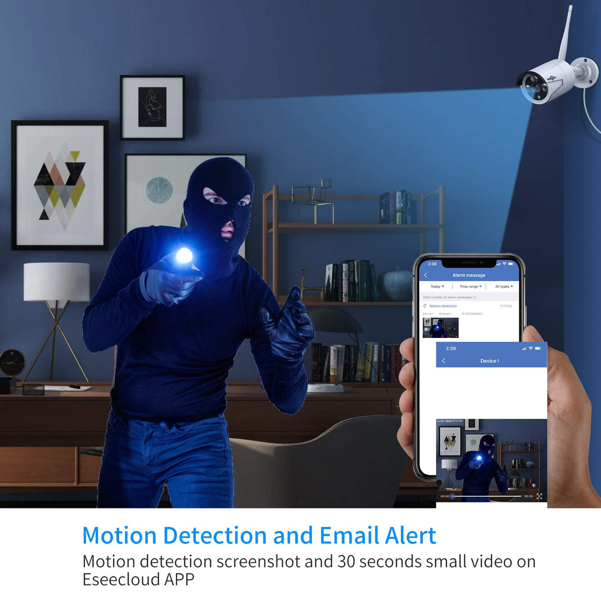 Hiseeu 5MP Home Security Camera System Outdoor, 2.4G/5G Wireless WiFi Pro