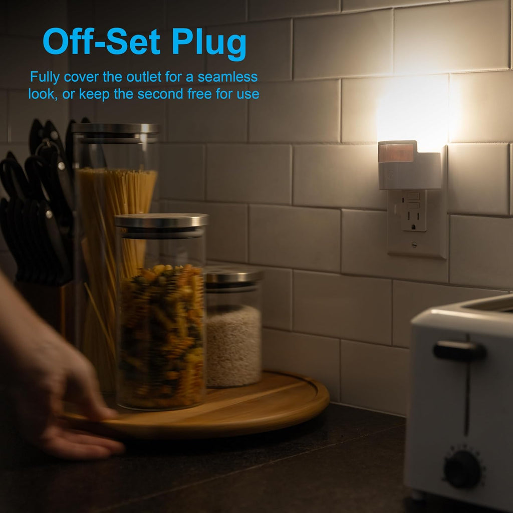 GE Plug in Night Light with Motion Sensor, 40 Lumens, 2 Pack