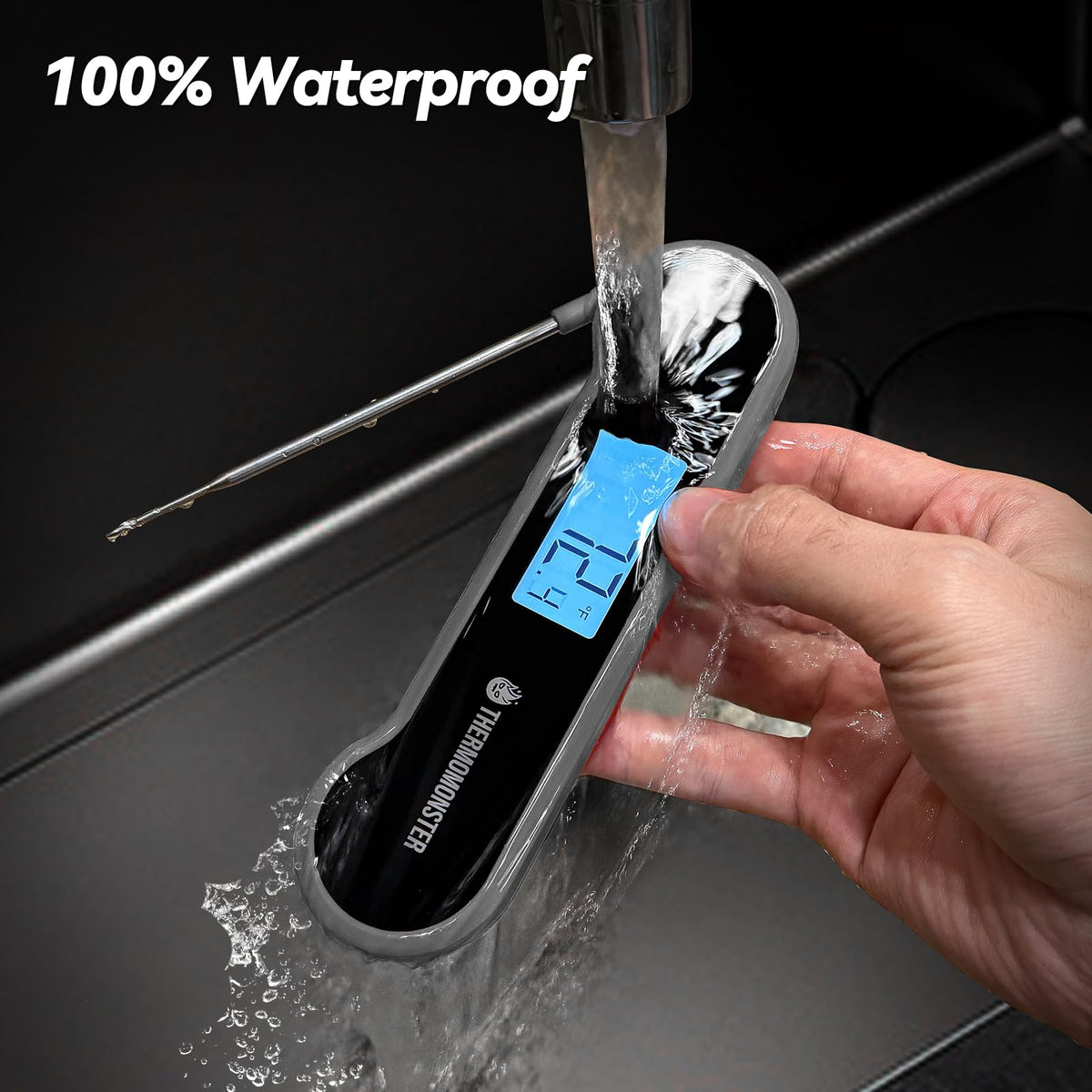0.5 Sec Instant Read Meat Thermometer Digital for Cooking, Red
