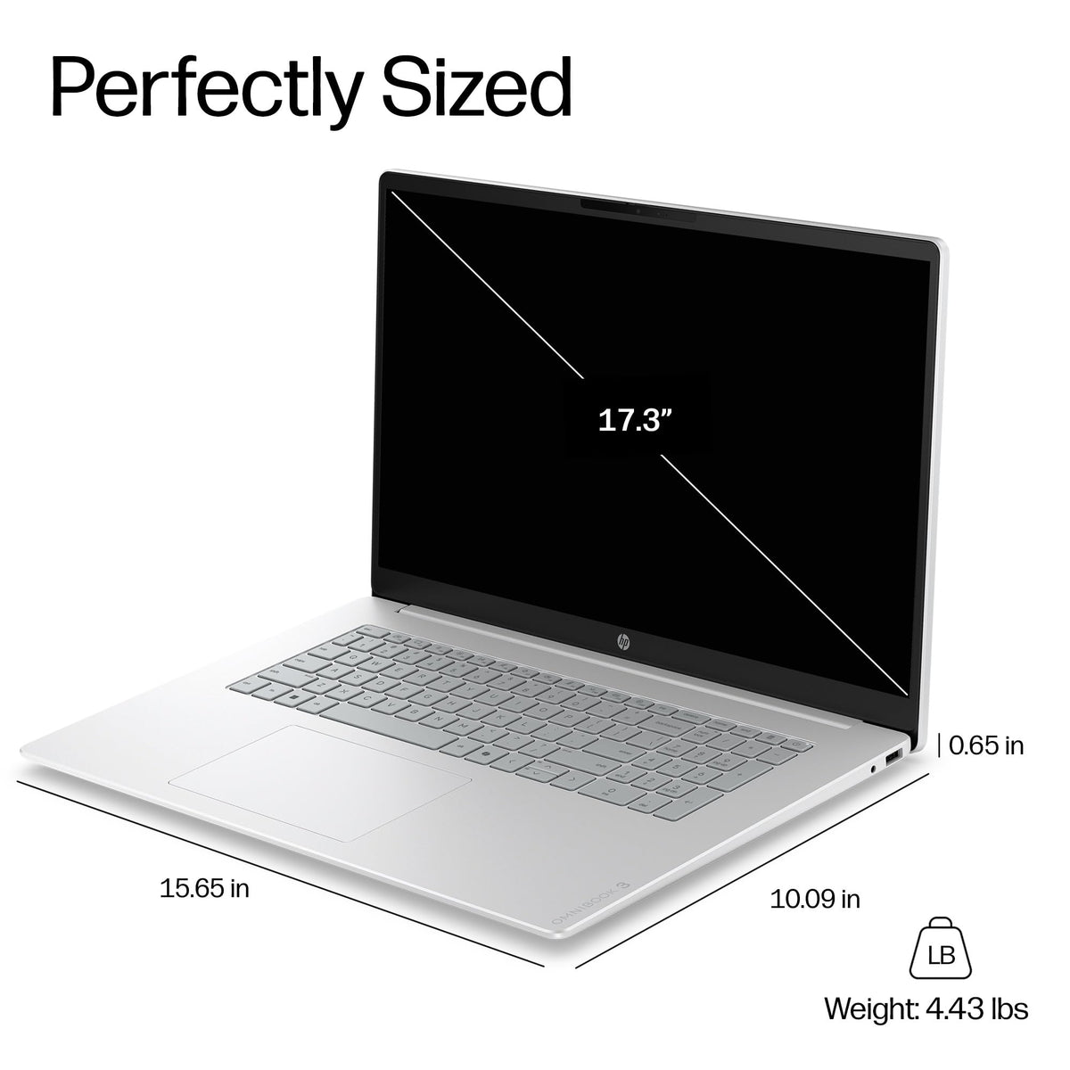 HP OmniBook 3 16 inch Laptop PC, 2K Touchscreen, AMD Ryzen 5 40, 8 GB RAM, 512 GB SSD, AMD Radeon 610M GPU, Windows 11 Home, Glacier Silver, 16-by0499nr
