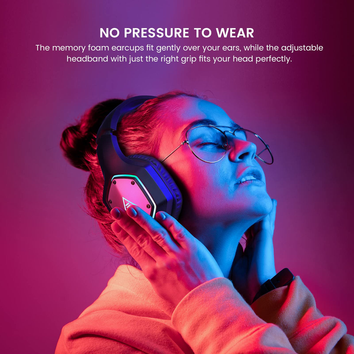EKSA E1000 USB PC Gaming Headset with Mic, 7.1 Surround Sound