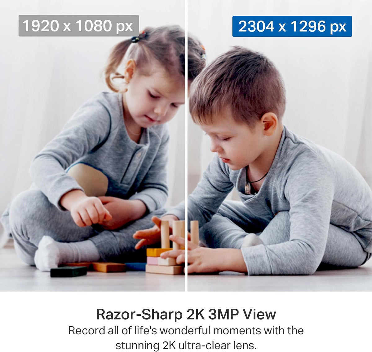 Tapo 2K Pan Tilt Security Camera for Baby Monitor, Dog Camera,C211(2-Pack)