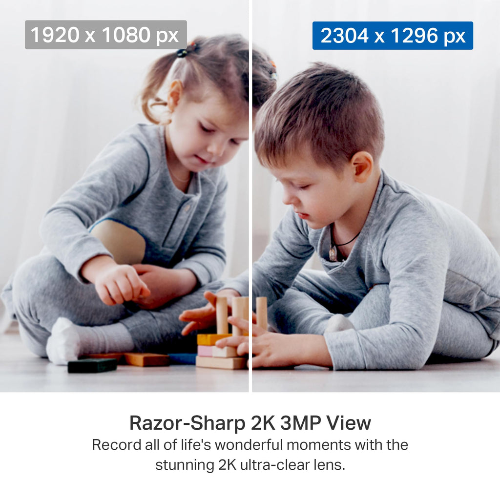 Tapo 2K Pan Tilt Security Camera for Baby Monitor, Dog Camera,C211(2-Pack)