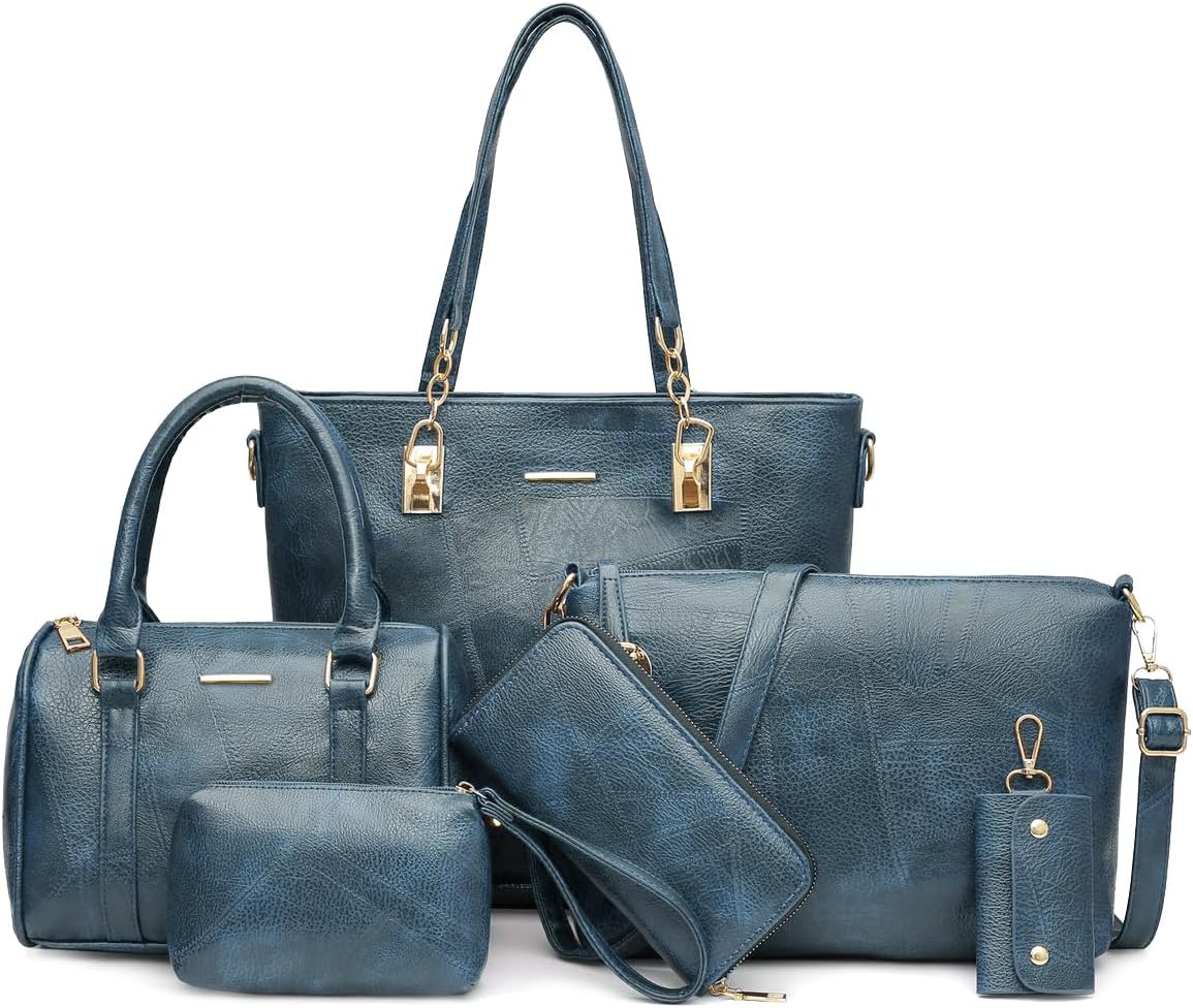 2E-youth Damen Geldbrsen und Handtaschen Set Tragetasche, Umhngetasche