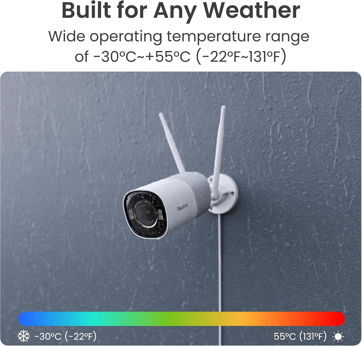 ريو لينك كاميرا مراقبة سلكية 4K 8MP PoE للاستخدام الداخلي/الخارجي، رؤية