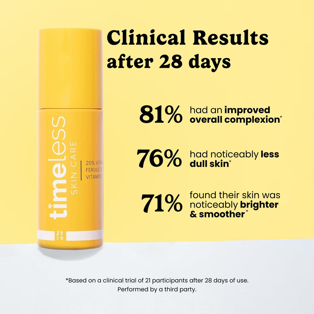 Timeless 20% Vitamin C + E Ferulic Acid Serum, Antioxidant, 1 fl oz