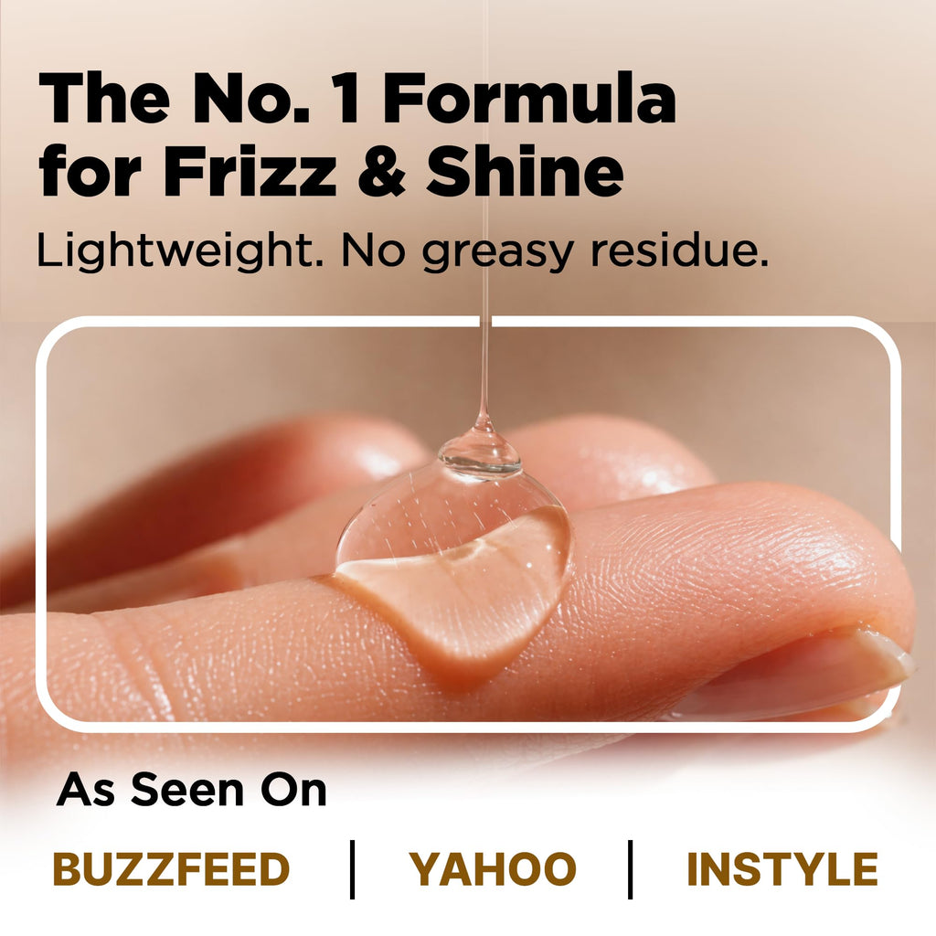 HerStyler Argan Oil Hair Serum - for Frizz, Straightening, Styling & Shine