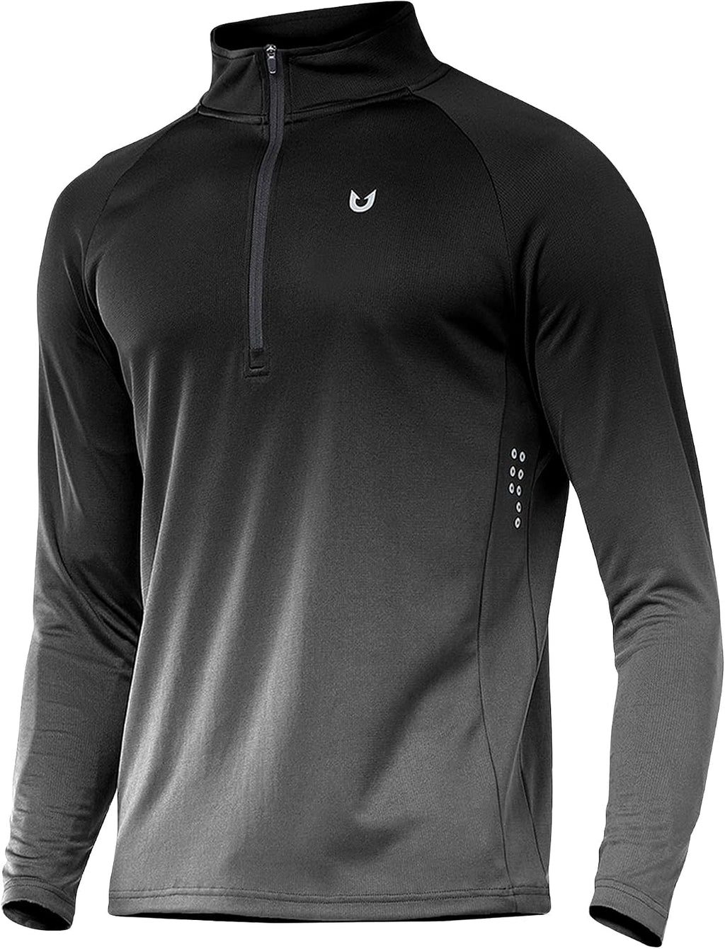 NORTHYARD Men's Quarter Zip Pullover Athletic Running Shirts Long Sleeve