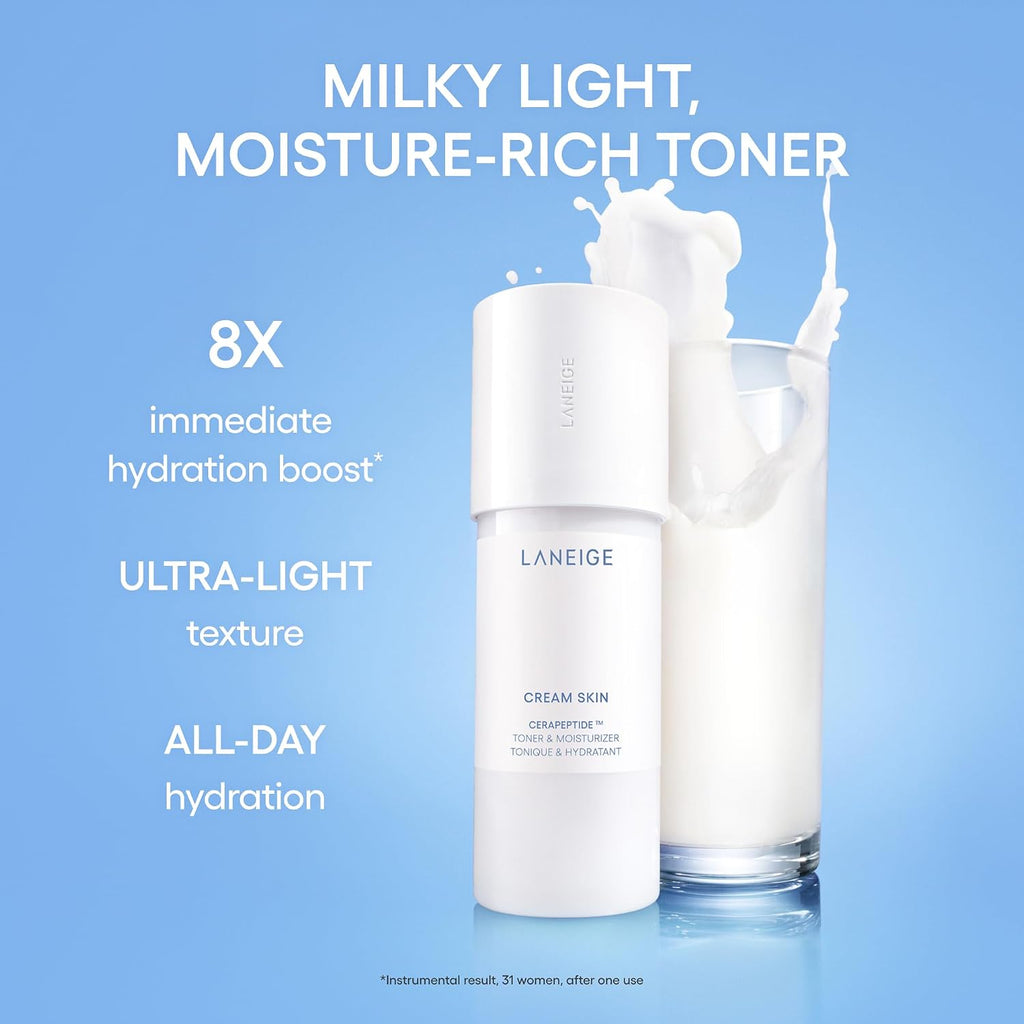 LANEIGE Cream Skin Face Hydrating Milky Toner | Korean Toner & Moisturizer