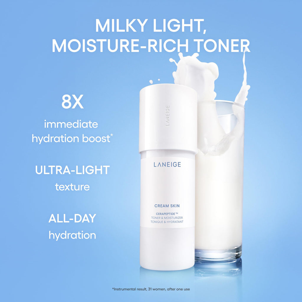 LANEIGE Cream Skin Face Hydrating Milky Toner | Korean Toner & Moisturizer