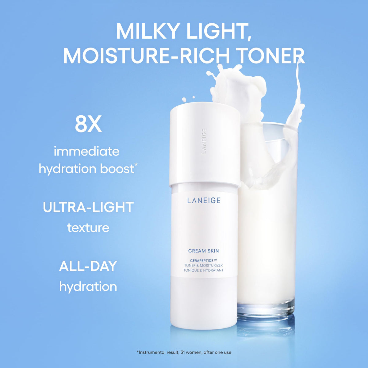 LANEIGE Cream Skin Face Hydrating Milky Toner | Korean Toner & Moisturizer