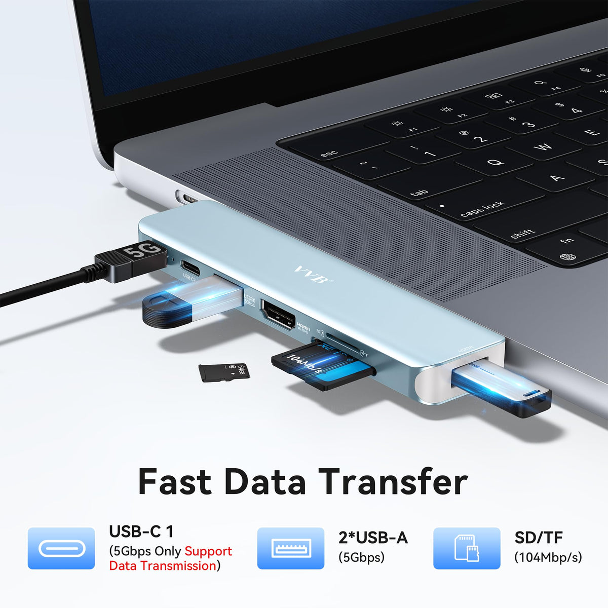 USB C Laptop Docking Station Dual Monitor HDMI USB C Hub Multiport Adapter