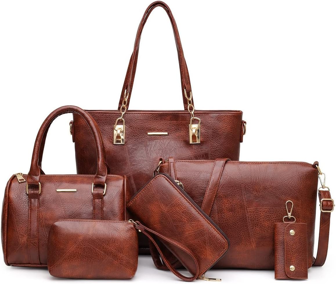 2E-youth Damen Geldbrsen und Handtaschen Set Tragetasche, Umhngetasche