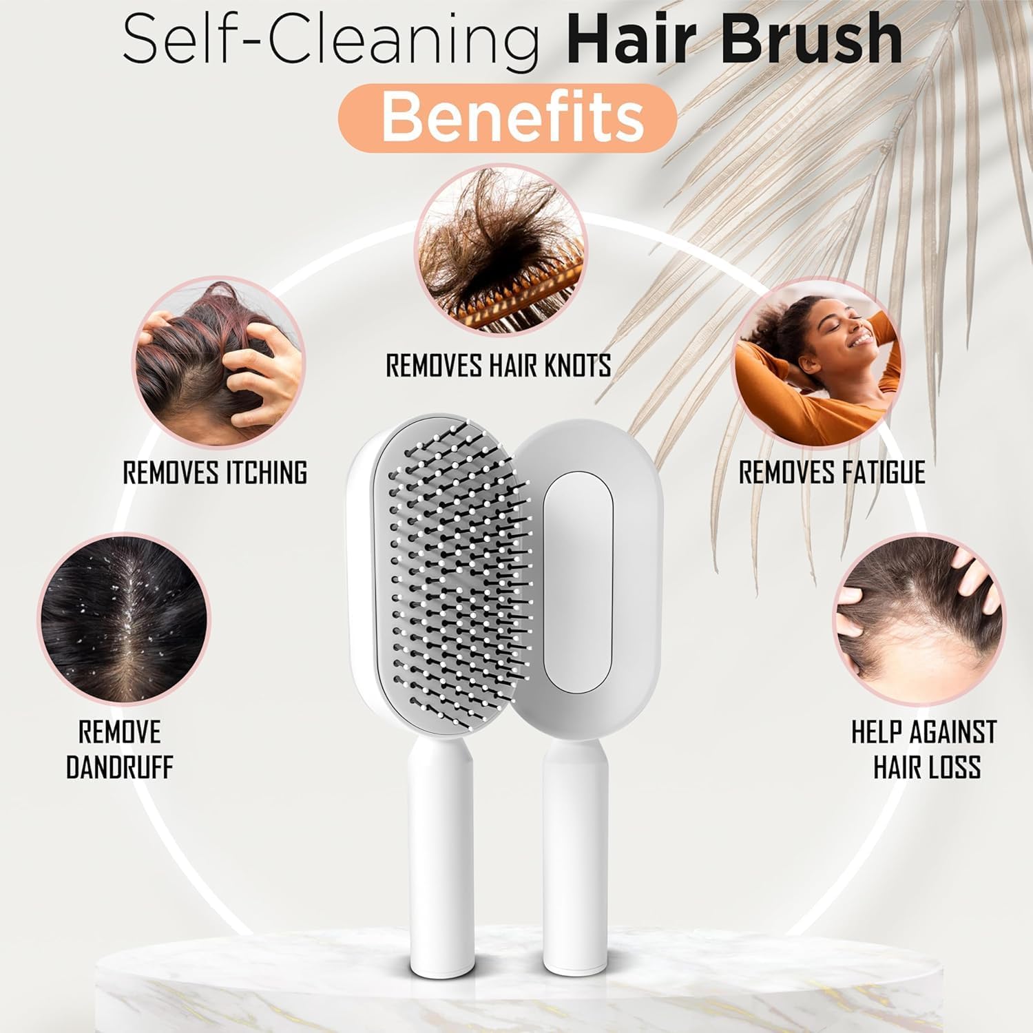 Hair Brush New 3d Air Cushion Brush For Hair Massage, Sleek Hair Brush, Curly Hair Brush, For All Hair-Easy Clean Hair Brush Women & Men Detangling Hair Brush (Purple)