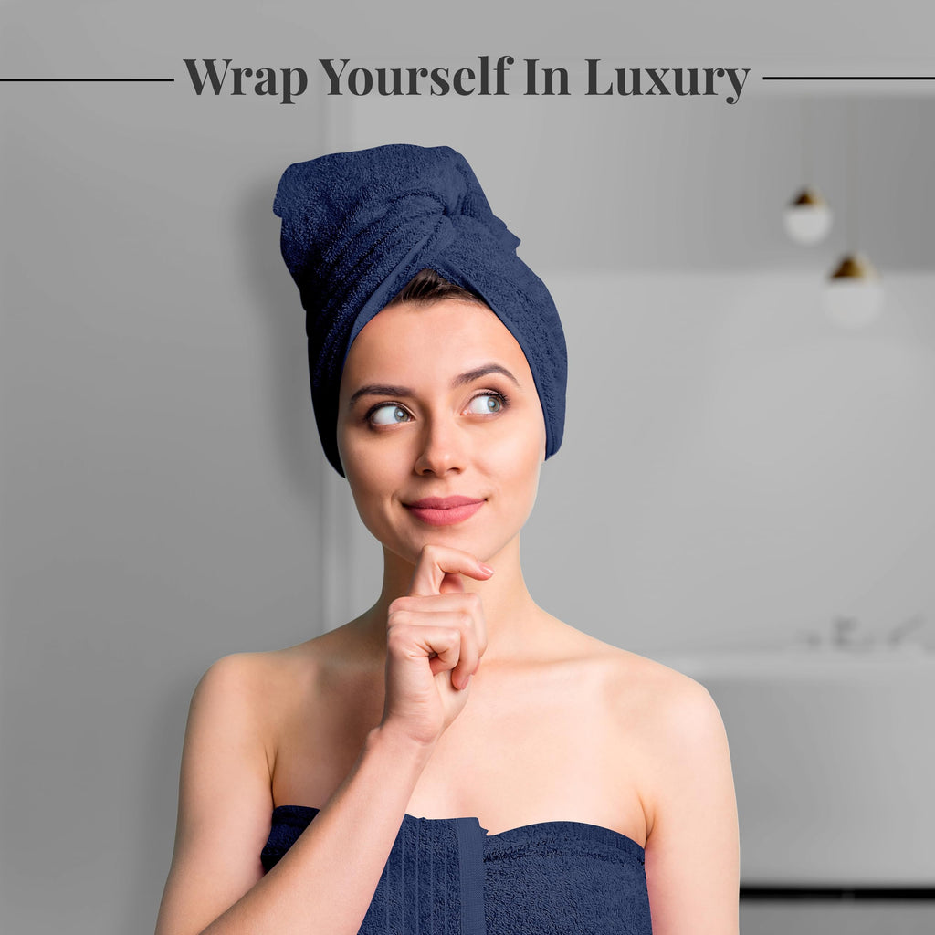 Tens Towels 8 Piece Towel Set, 2 XL Bath, 2 Hand, 4 Washcloth, Black