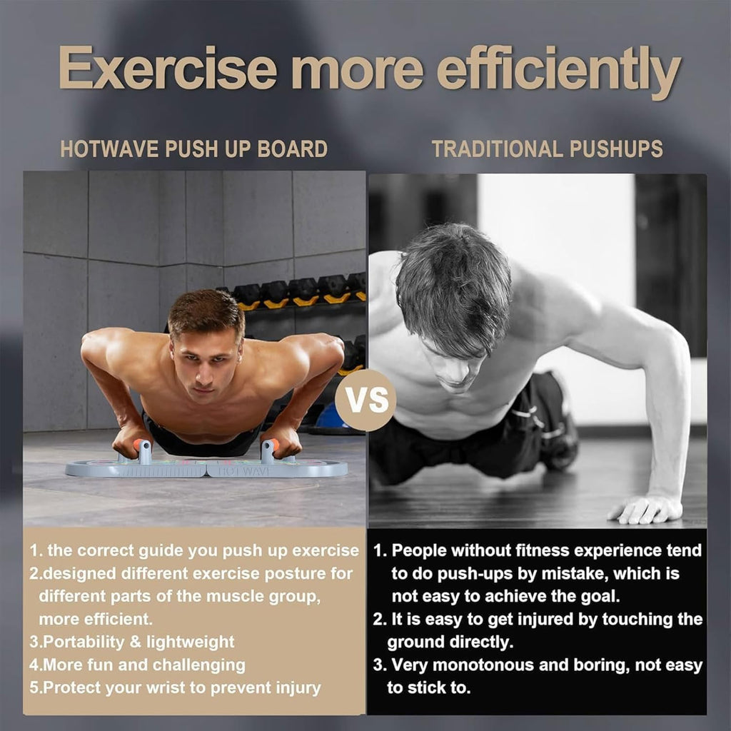 Push Up Board, Portable PushUp Board, Foldable 20 in 1 Push Up Bar