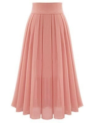 Solid Color High Waist Skirt For Women