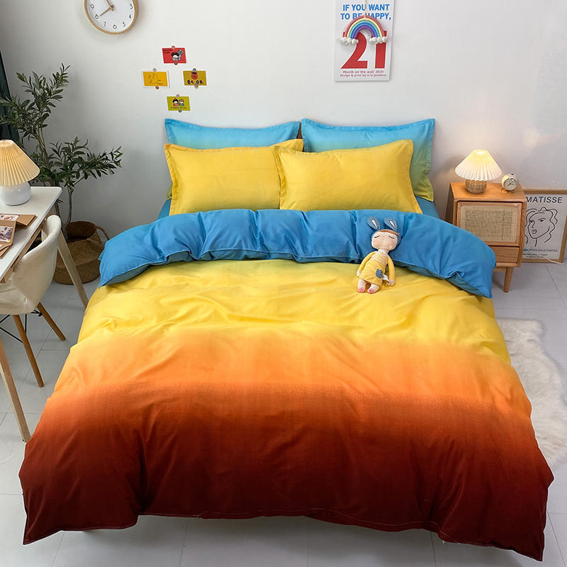 Four-piece Bed Set Blue Night Sky Bed Sheet Quilt Cover Single Double - souqmart