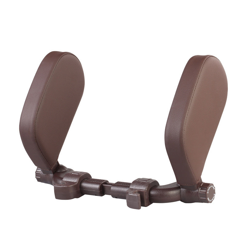 Car headrest pillow Sleep Adjustable Side Car Soft Travel Seat Headrest Auto Leather Support Neck Pillow Cushion car accessories - souqmart