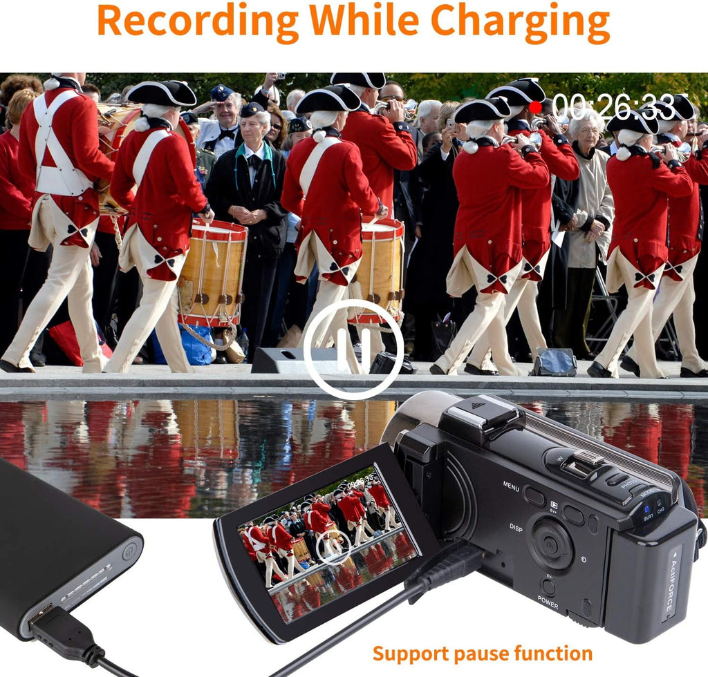 kicteck Video Camera Camcorder Digital Camera Recorder Full HD 1080P 15FPS