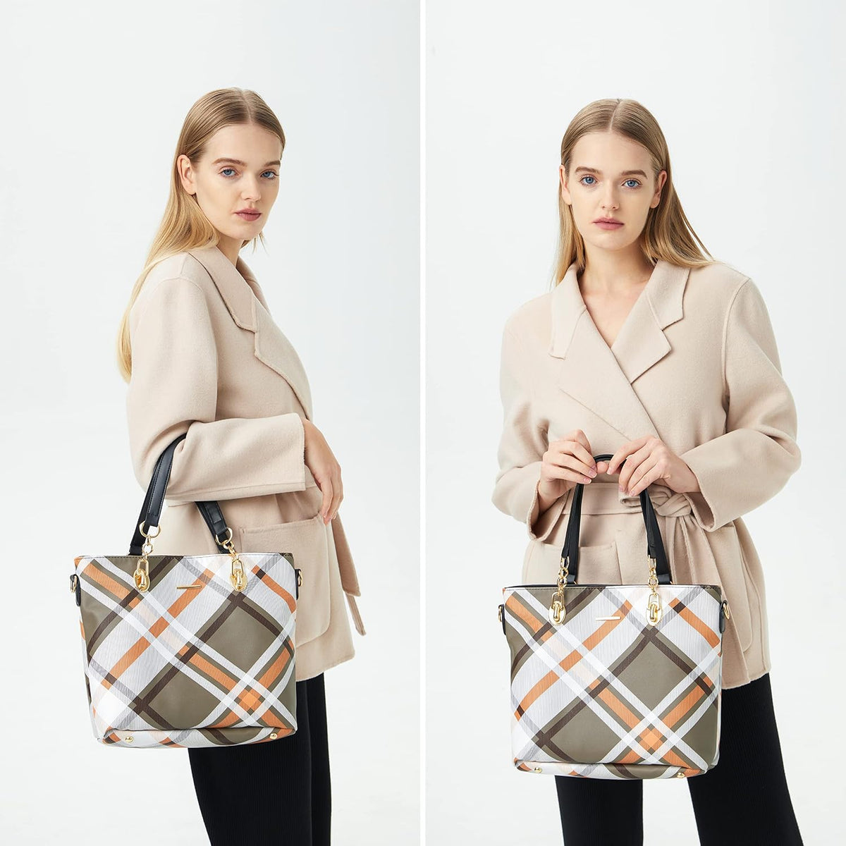 2E-youth Damen Geldbrsen und Handtaschen Set Tragetasche, Umhngetasche