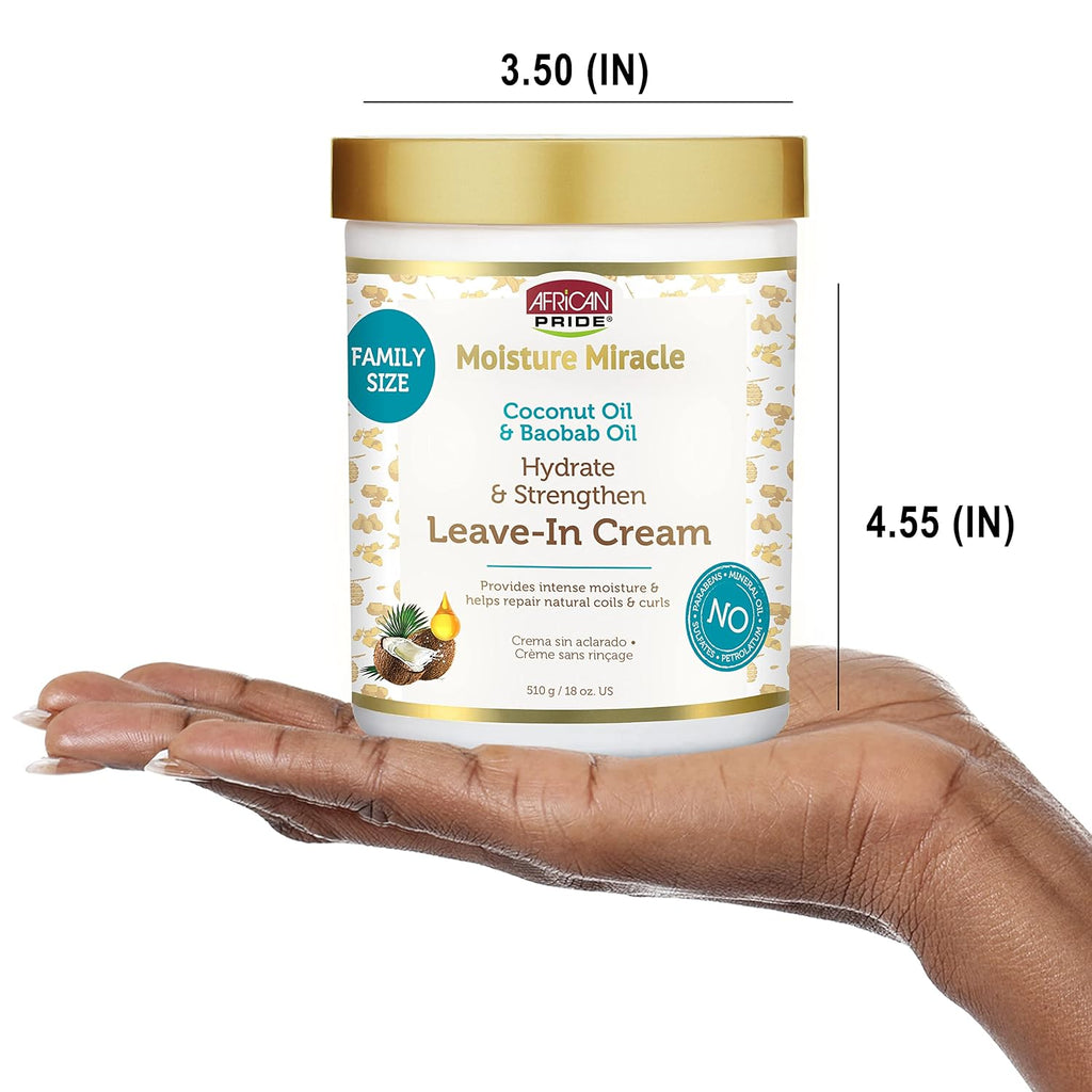 African Pride Moisture Miracle Leave-In Cream, 18 Oz
