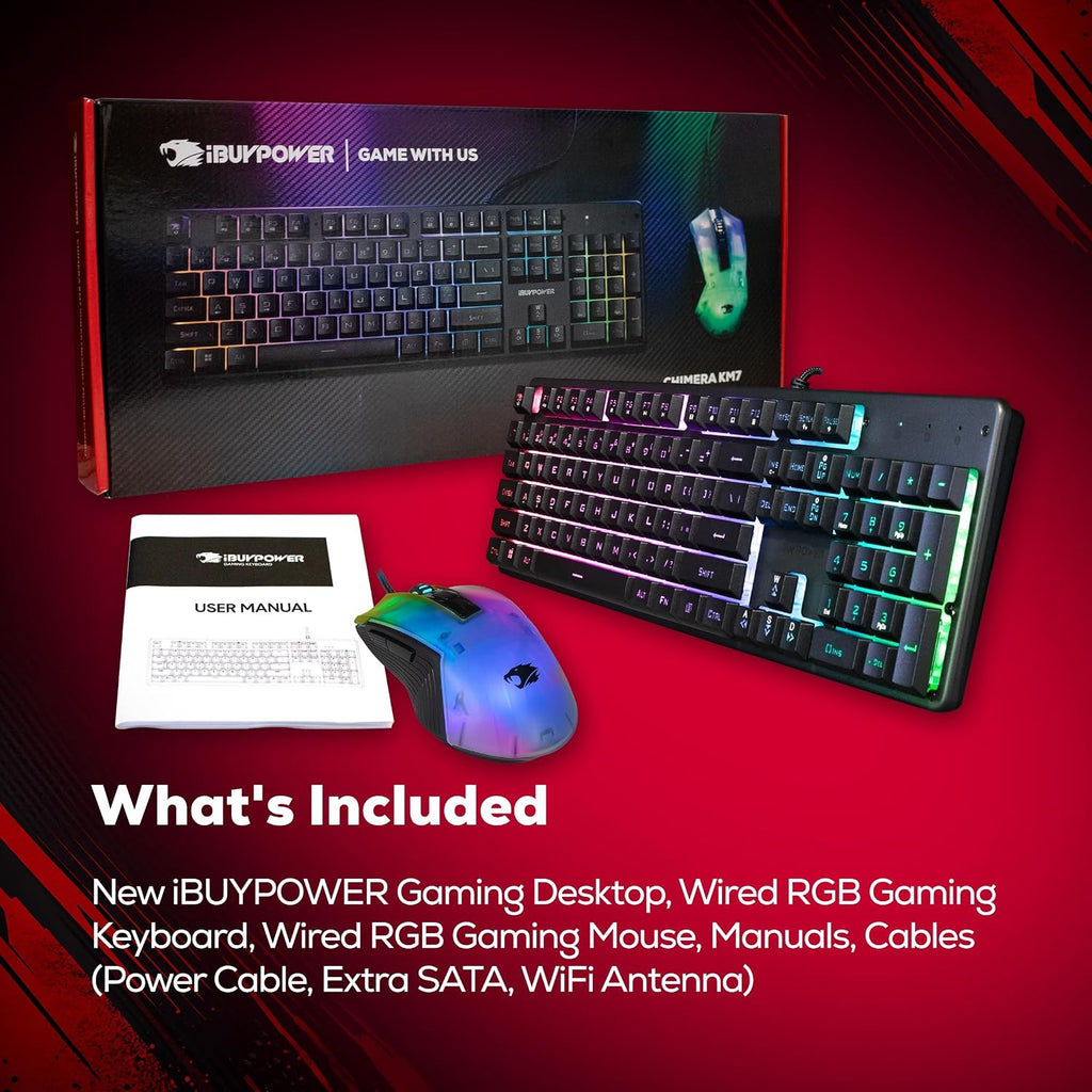 iBUYPOWER Element Gaming PC Desktop Computer Intel Core i7 14700F CPU, NVIDIA GeForce RTX 5070 12GB GPU, 32GB DDR5 RAM, 1TB NVMe SSD, Windows 11 Home, Gamer Keyboard and Mouse - EBI7N5704