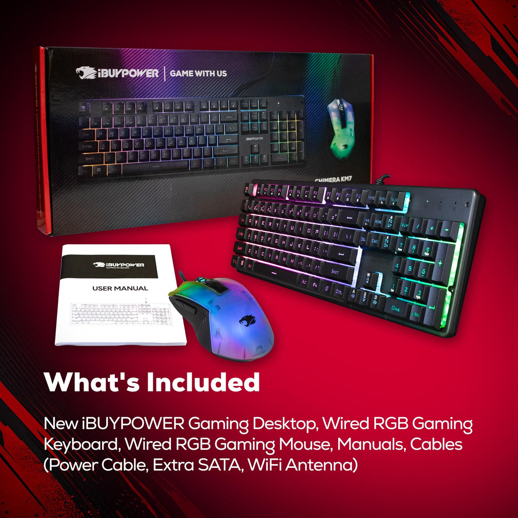iBUYPOWER Element Gaming PC Desktop Computer Intel Core i7 14700F CPU, NVIDIA GeForce RTX 5070 12GB GPU, 32GB DDR5 RAM, 1TB NVMe SSD, Windows 11 Home, Gamer Keyboard and Mouse - EBI7N5704