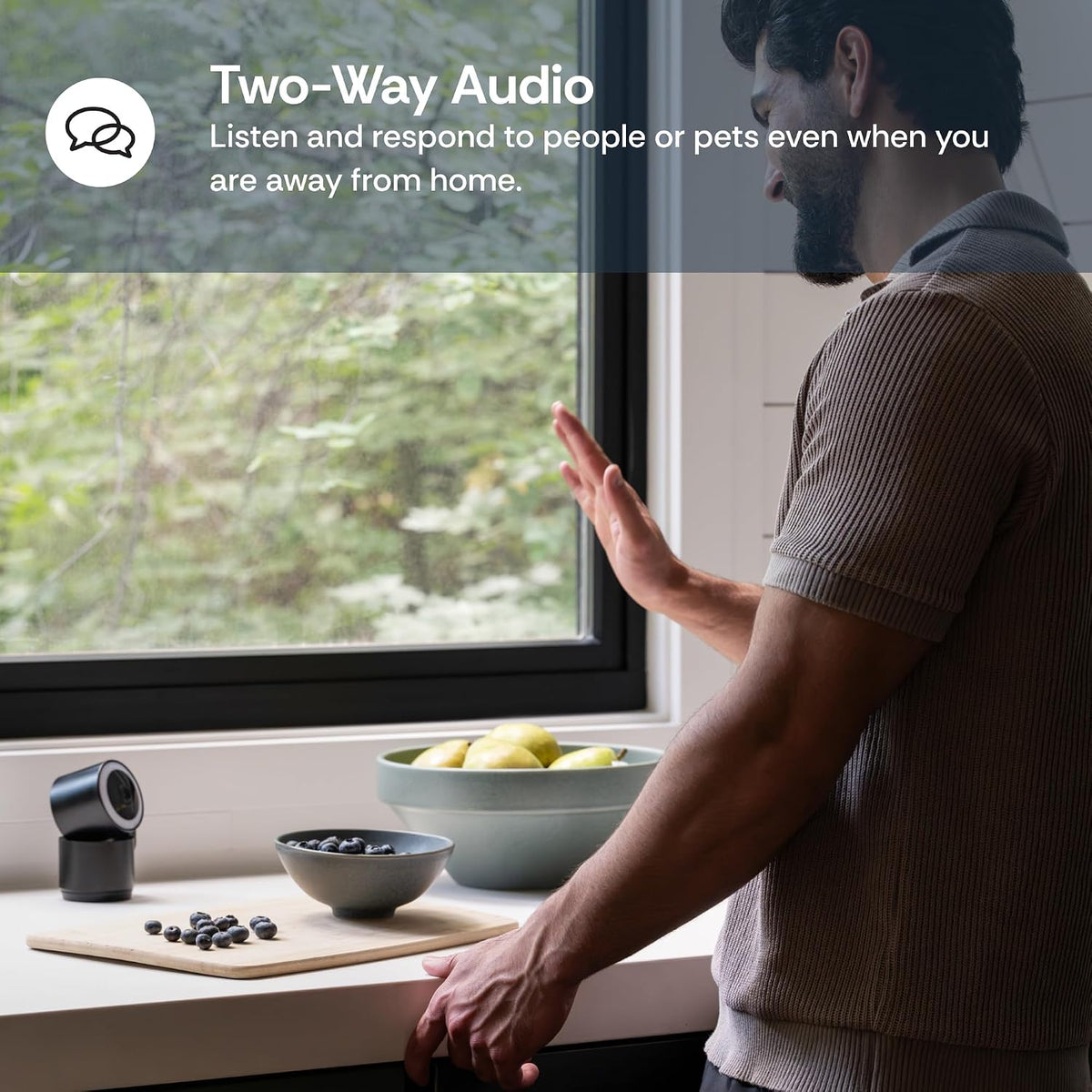 Luna 2K Indoor Camera for Home Security, Dual-Band WiFi 360° Pan-Tilt