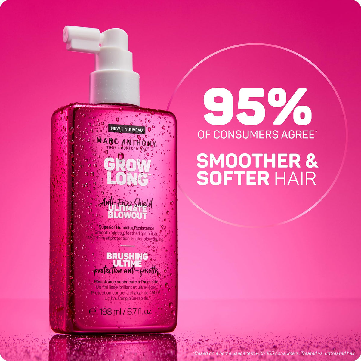 Marc Anthony Grow Long Ultimate Blowout, Anti-Frizz Heat Protection Spray