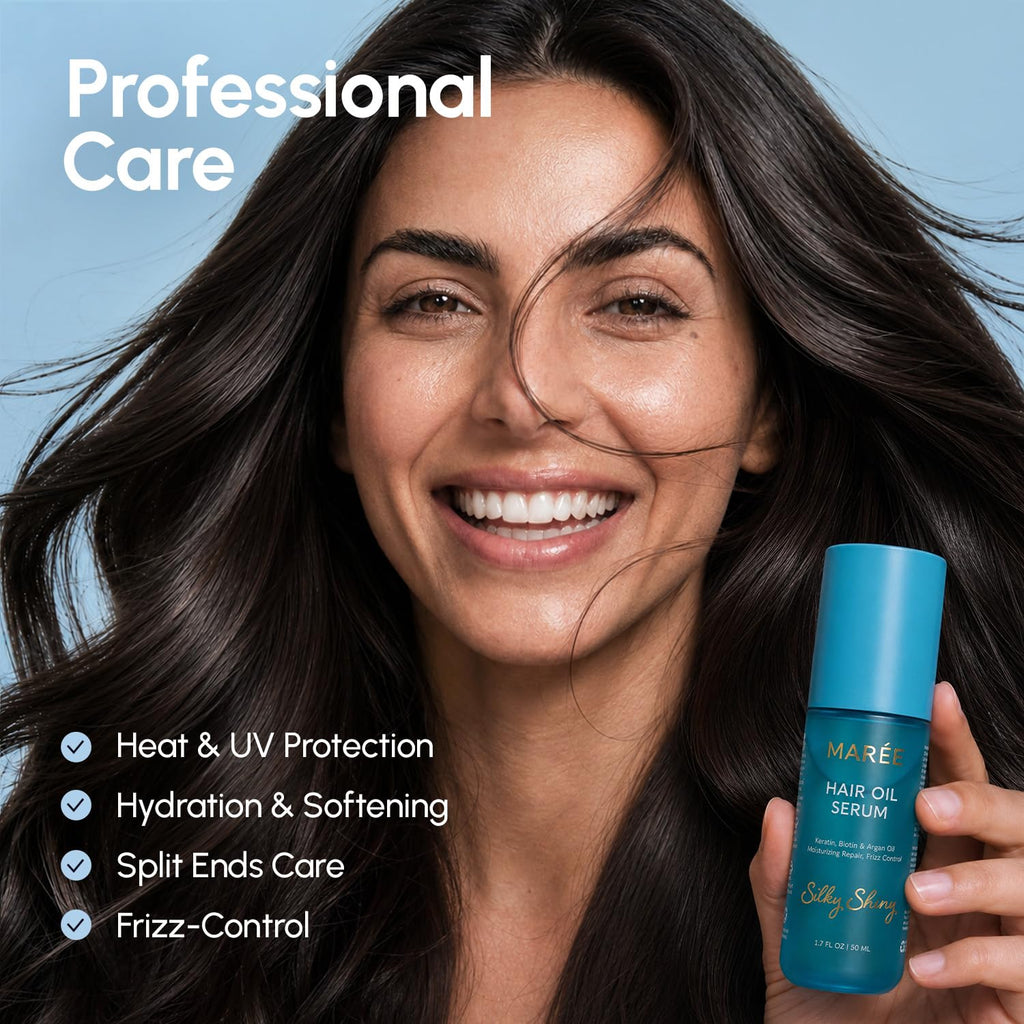 MAREE Hair Oil Serum for Frizzy Hair –Smoothing Oil for Gloss & Styling