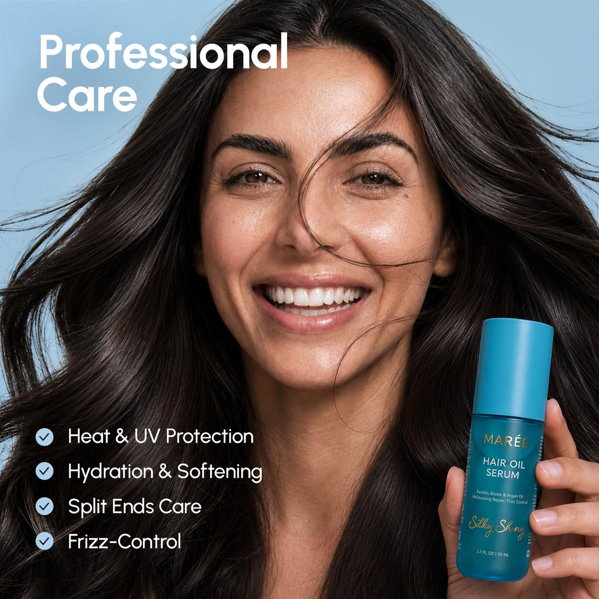 MAREE Hair Oil Serum for Frizzy Hair –Smoothing Oil for Gloss & Styling