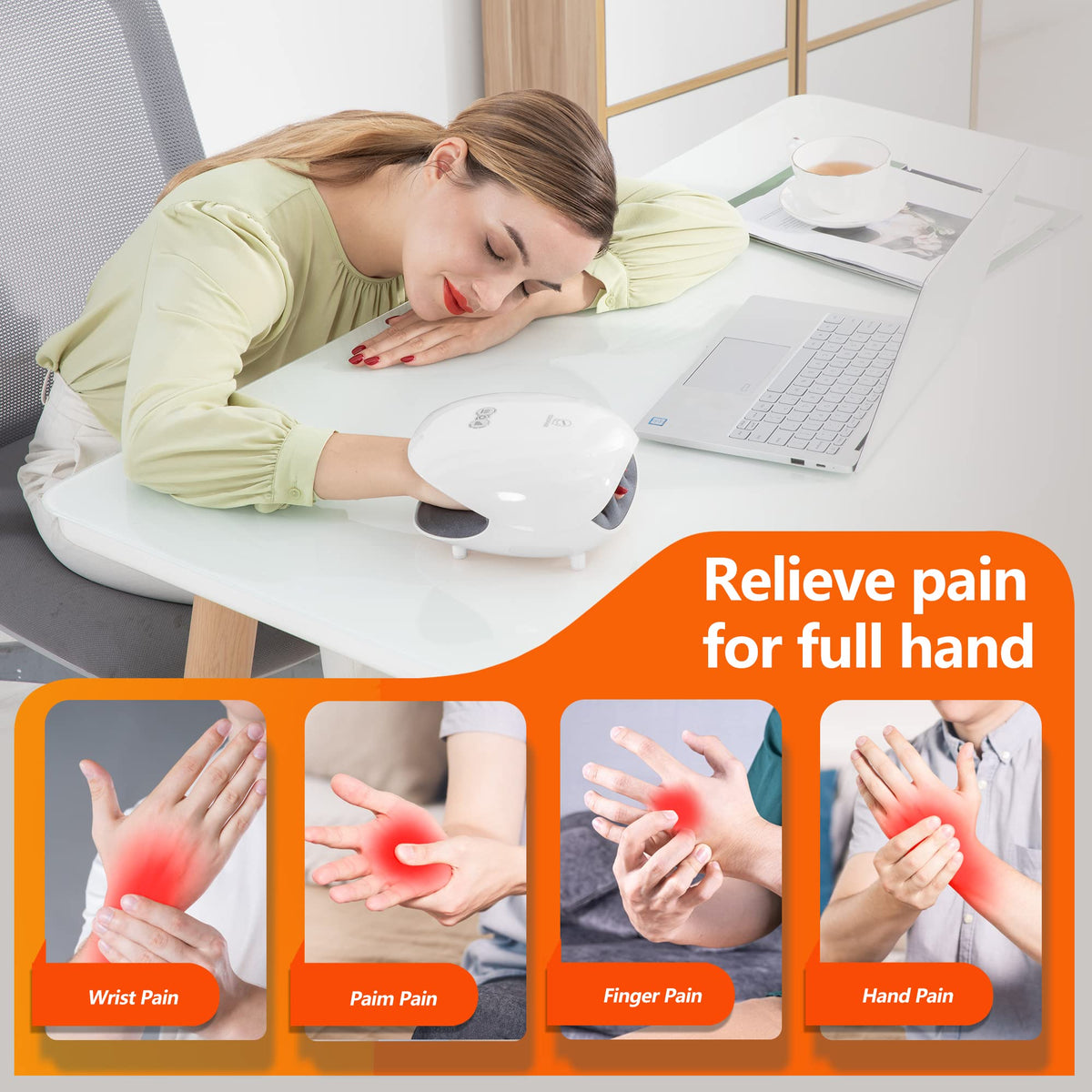 COMFIER Hand Massager with Heat and Compression for Arthritis Carpal Tunnel