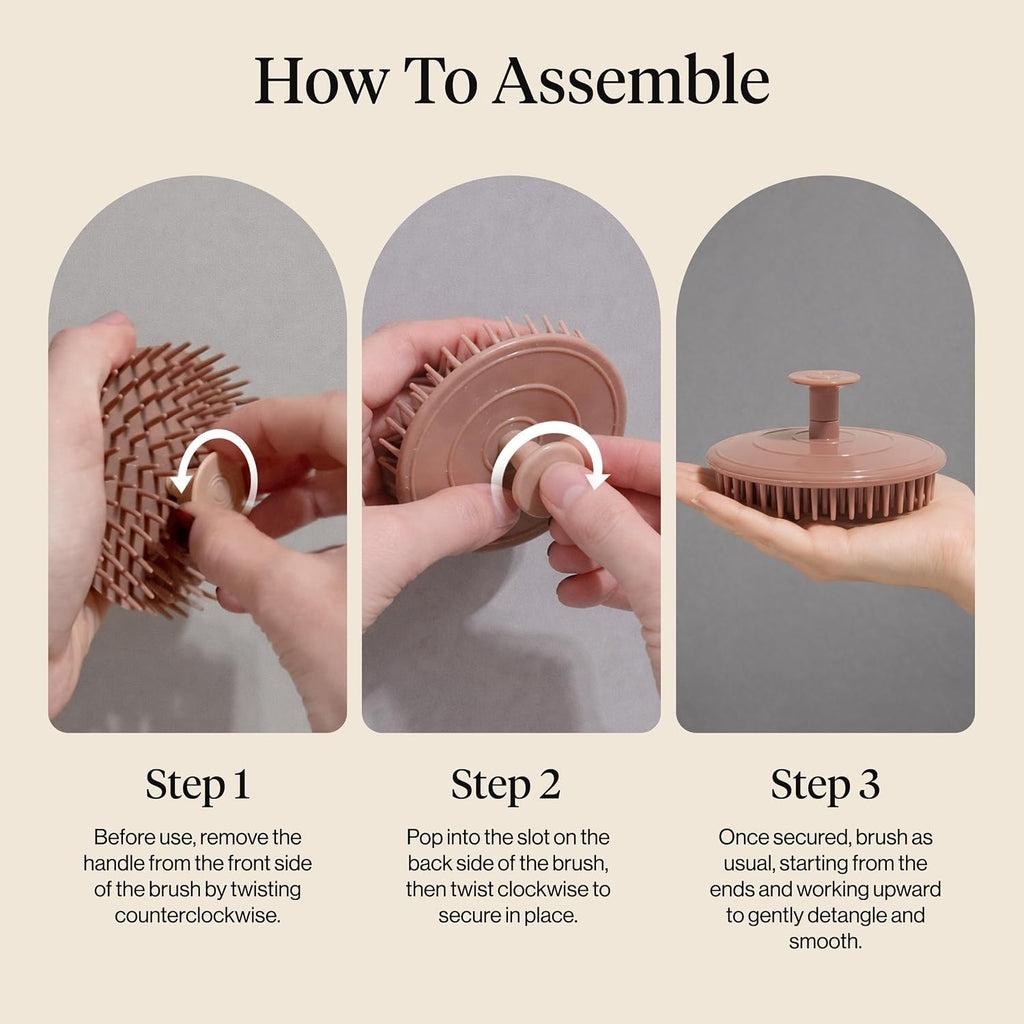 Kitsch Scalp Massager for Hair Care - Shampoo Brush Scalps - Terracotta