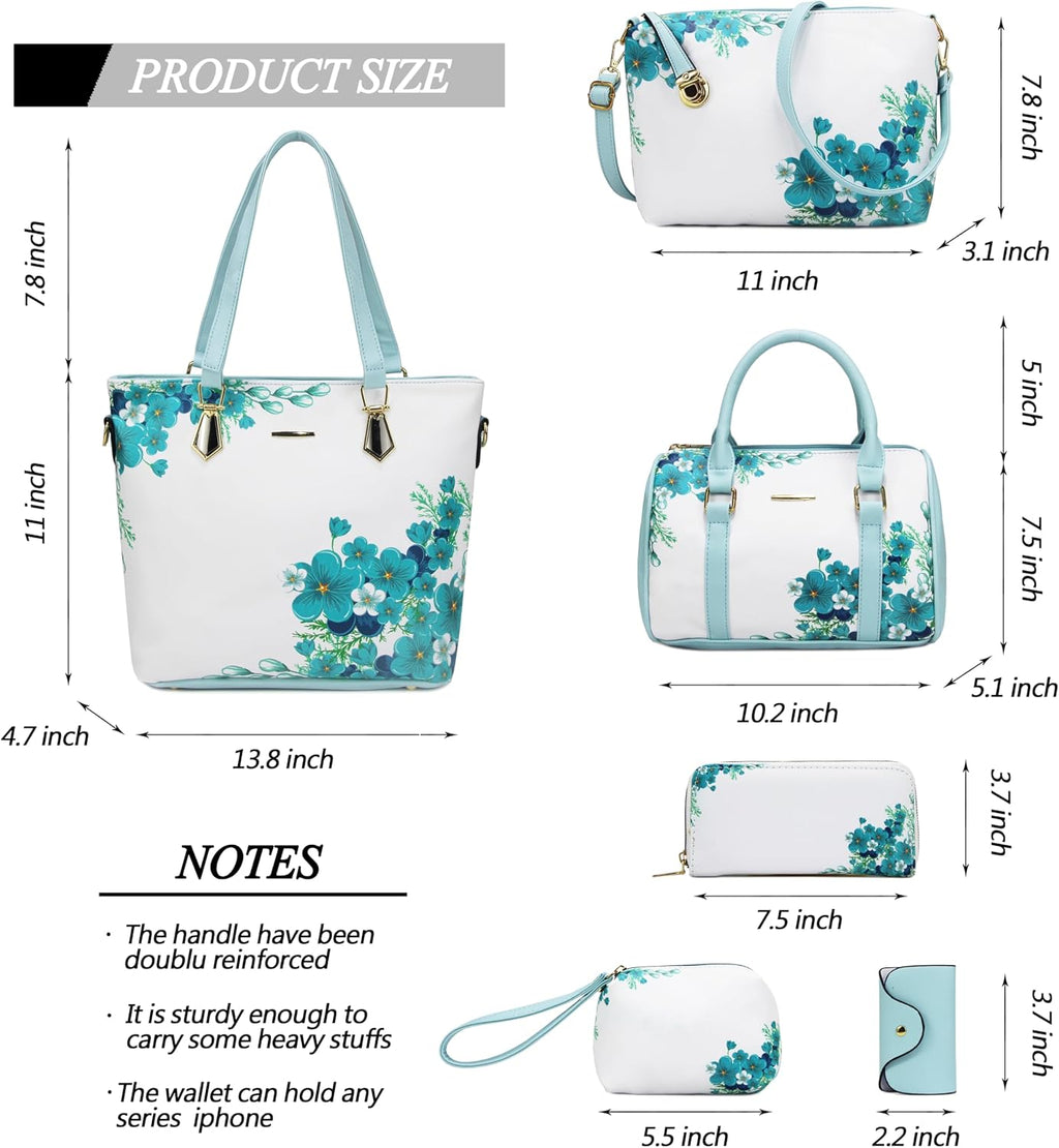 2E-youth Damen Geldbrsen und Handtaschen Set Tragetasche, Umhngetasche